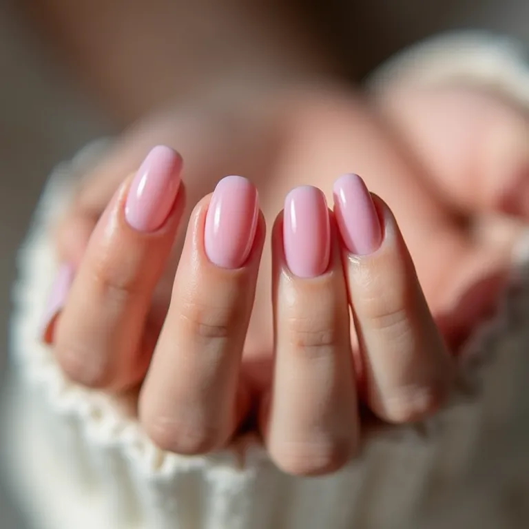 Ombré suave em unhas de gel.
