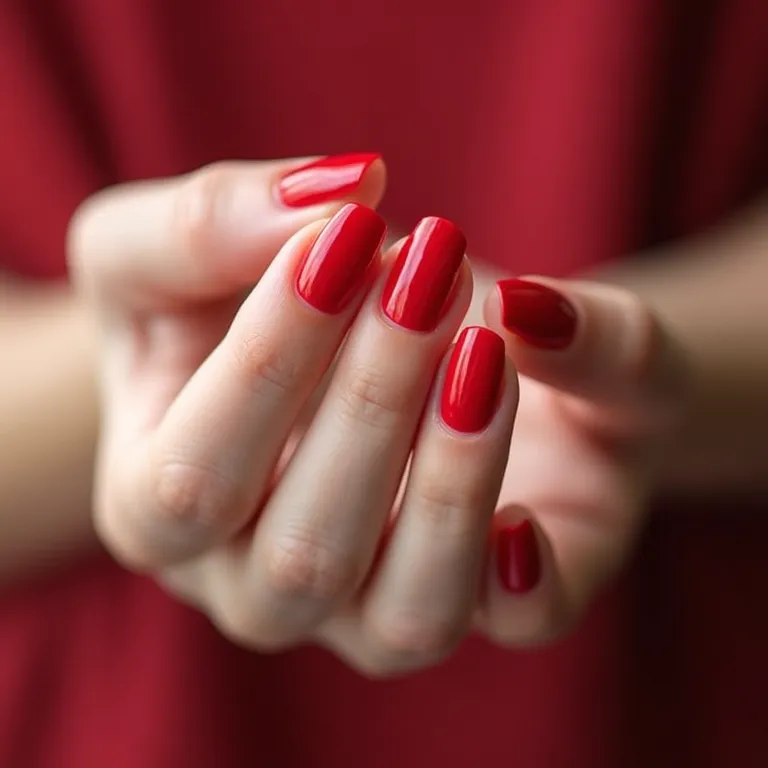 Ombré vermelho, transição suave e elegante.