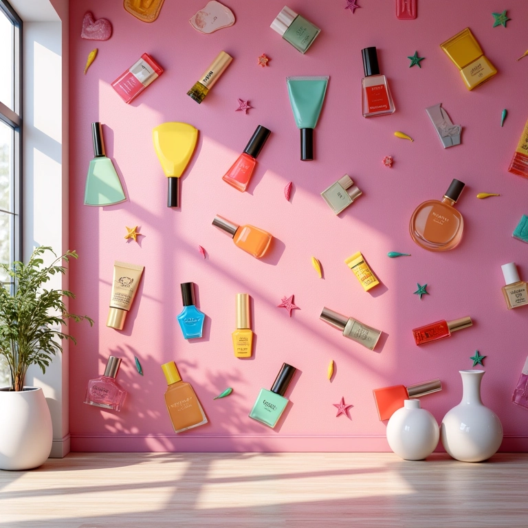 Papel de parede com cores vibrantes.
