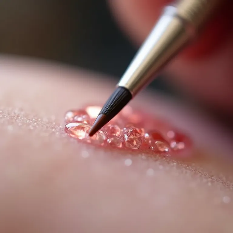 Pincéis finos utilizados para detalhes em unhas de gel.