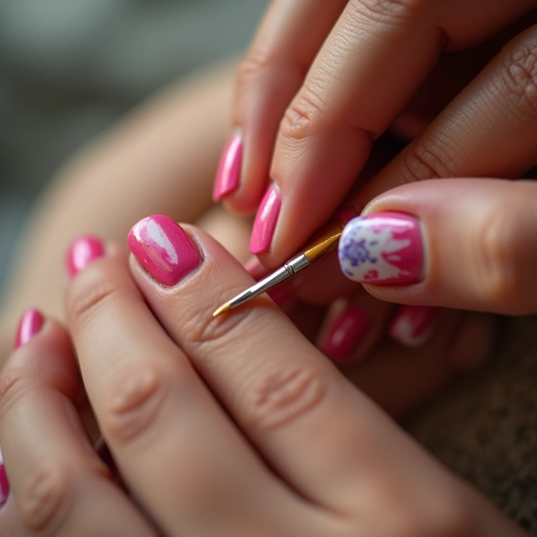 Pincel chanfrado para acabamento profissional na limpeza do esmalte.