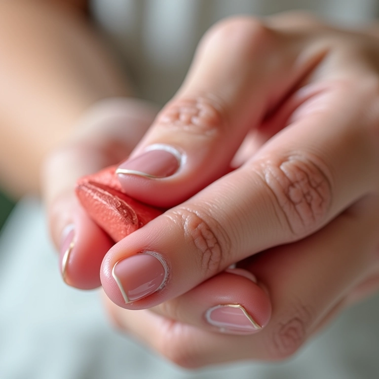 Polindo as unhas para um acabamento perfeito após a remoção do gel.