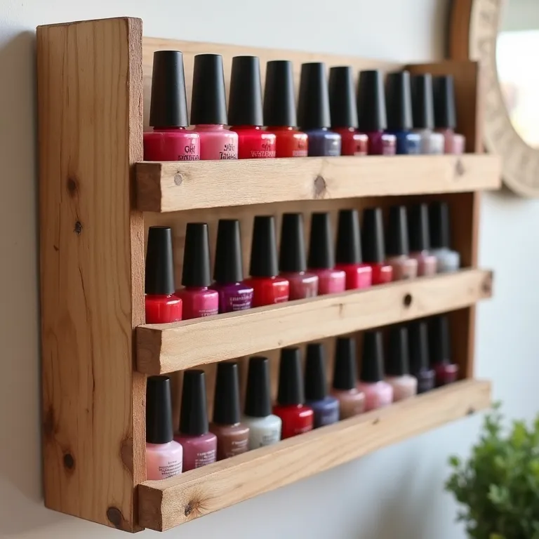 Porta esmalte de MDF rústico na parede.