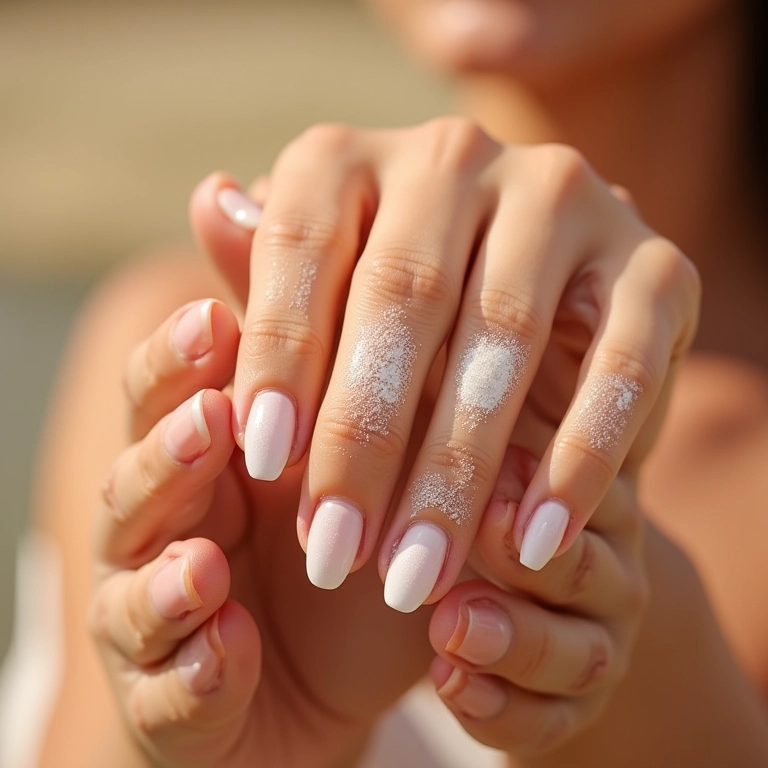 Proteção solar para unhas de fibra com protetor solar.