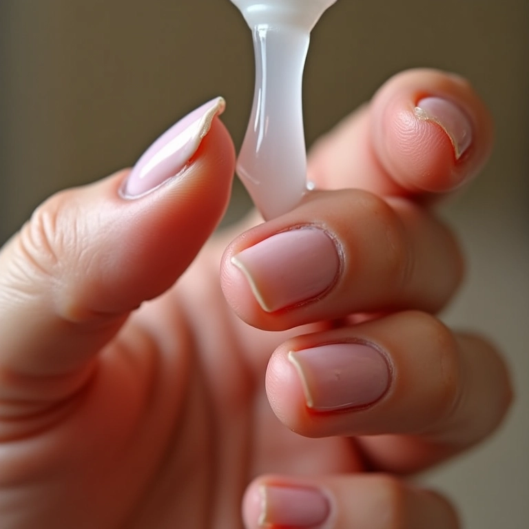 Remoção de esmalte com vinagre branco.