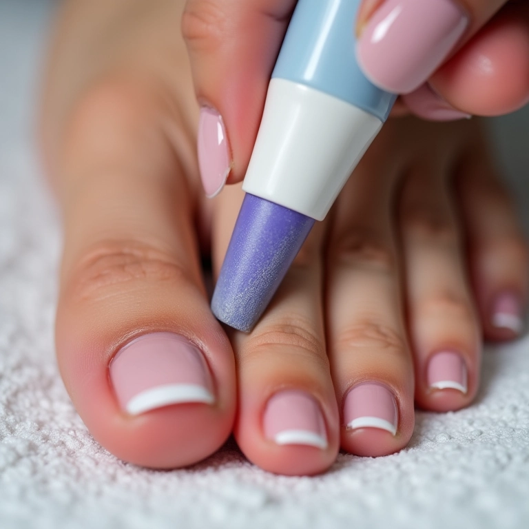 Remoção de esmalte em gel com lixa elétrica.