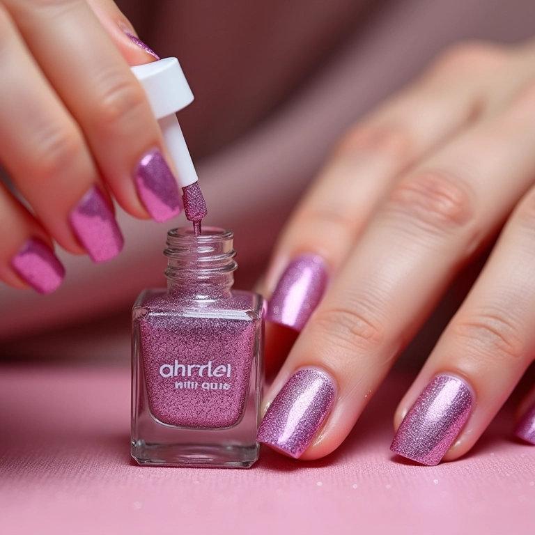 Removedor sem acetona para glitter.