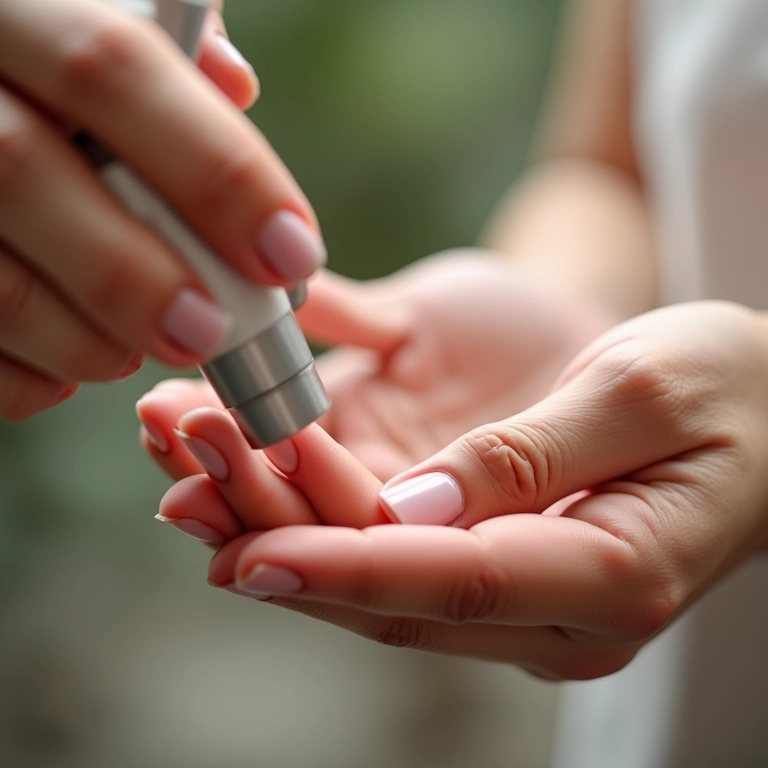 Secagem adequada do esmalte com ar.
