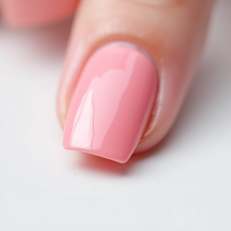 Selando as bordas da unha com esmalte.