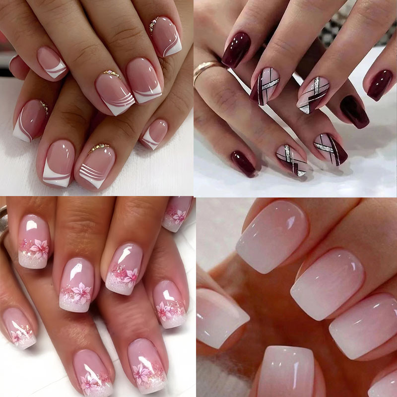 unha de gel decorada delicada em ...