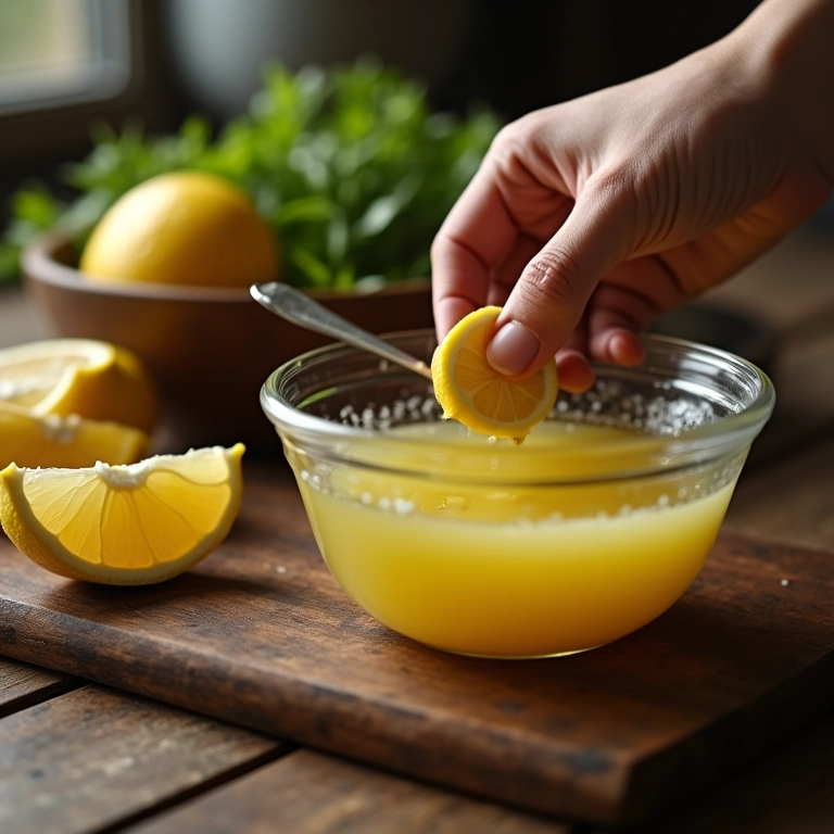 Suco de limão e vinagre para remover esmalte.