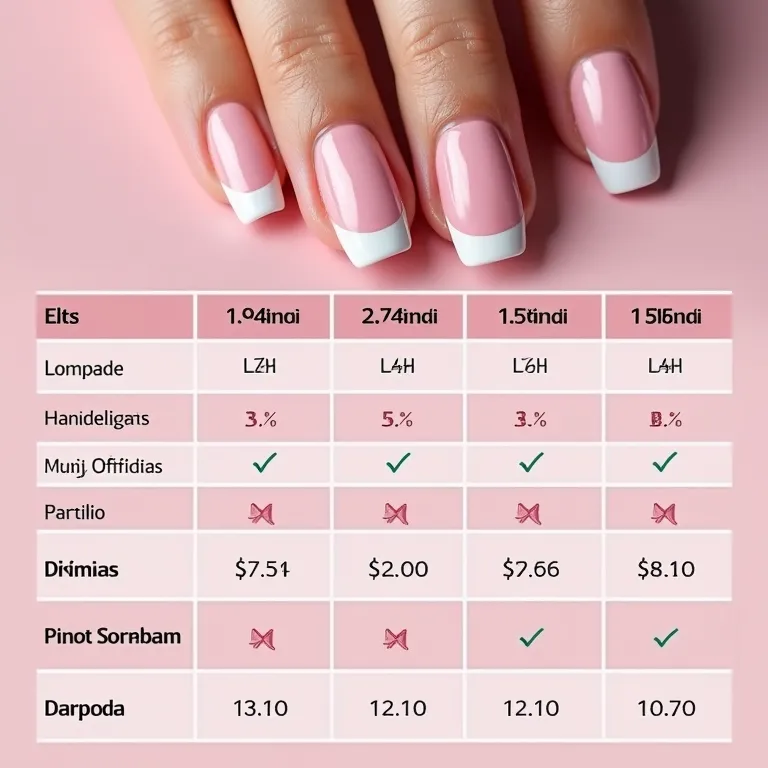 Tabela de esmaltes para francesinha