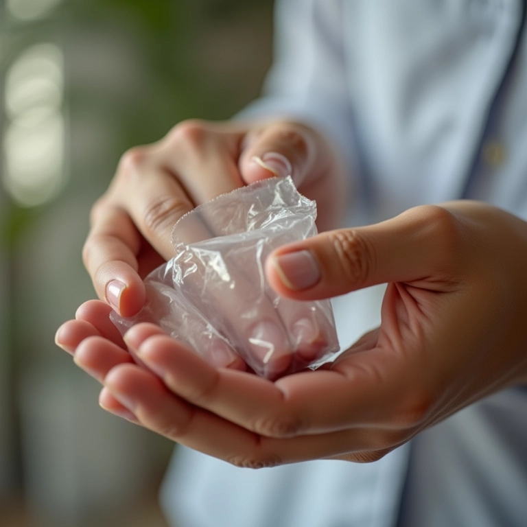Técnica do saco plástico para remover esmalte em gel.