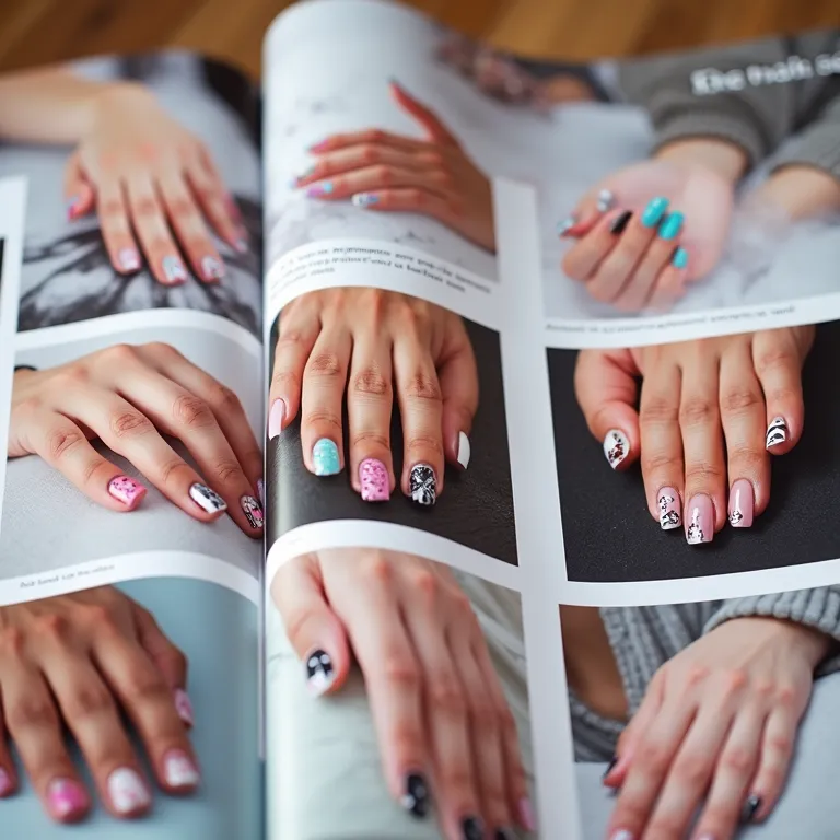 Tendências de unhas decoradas para este ano, designs modernos e vibrantes.