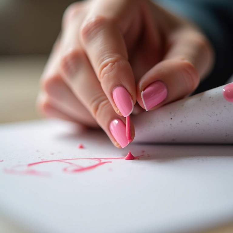 Teste a consistência do esmalte no papel.