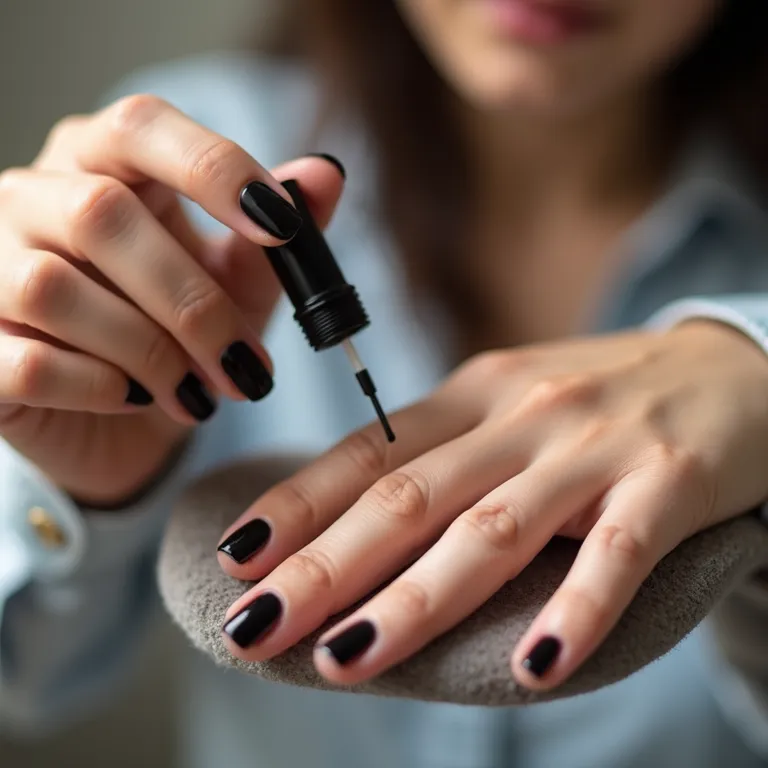 Top coat para maior duração da nail art.