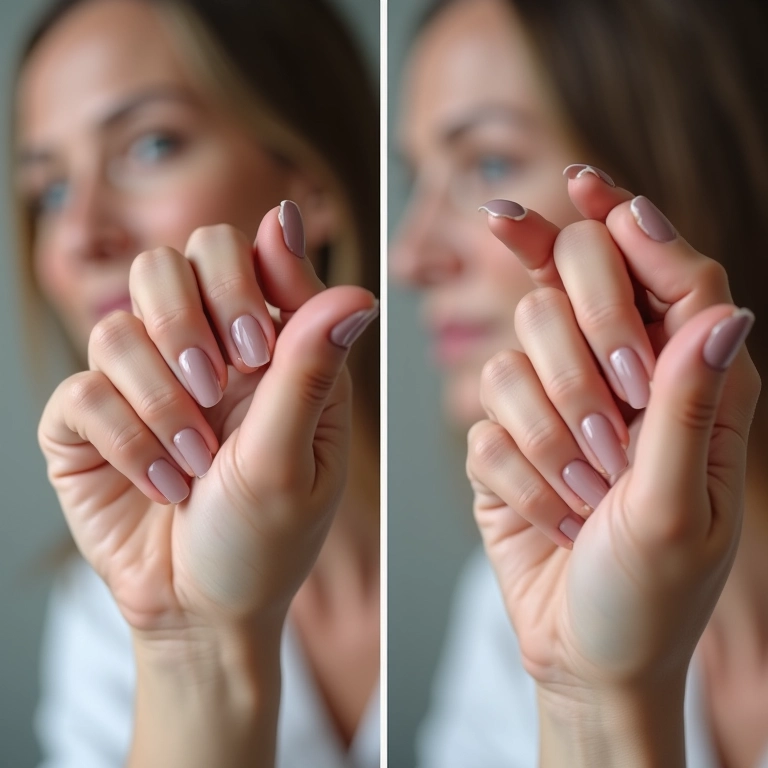 Transformação de unhas fracas com aplicação de acrigel.