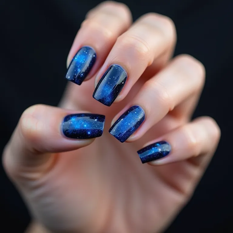 Unha azul escuro galaxy