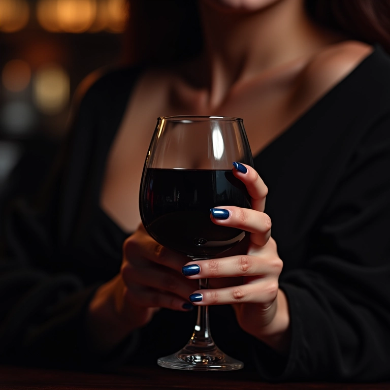 Unha de gel azul escuro: elegância e mistério em cada detalhe.