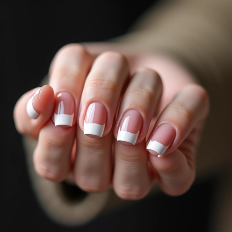 Unha decorada com francesinha masculina.