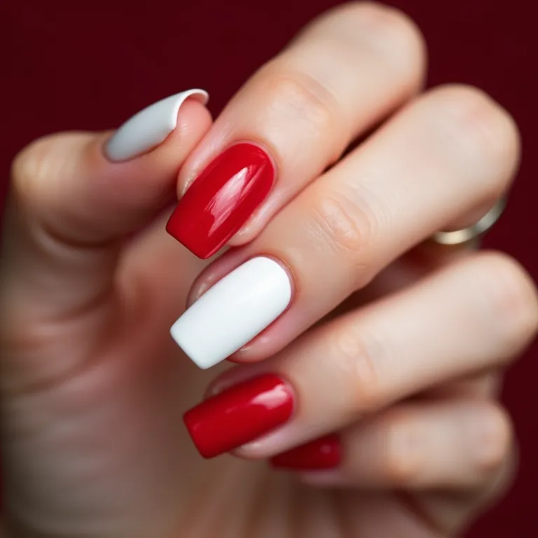 Unha inglesinha vermelha e branca.