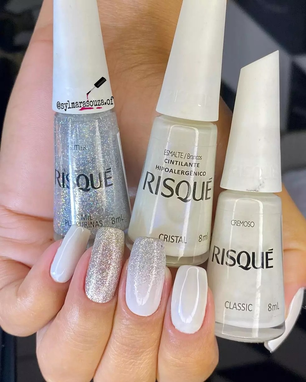 Unhas decoradas em prata: o efeito ...