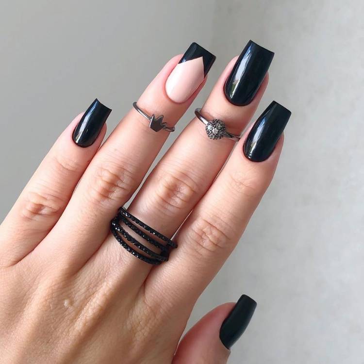 Unhas pretas decoradas: 34 inspirações ...
