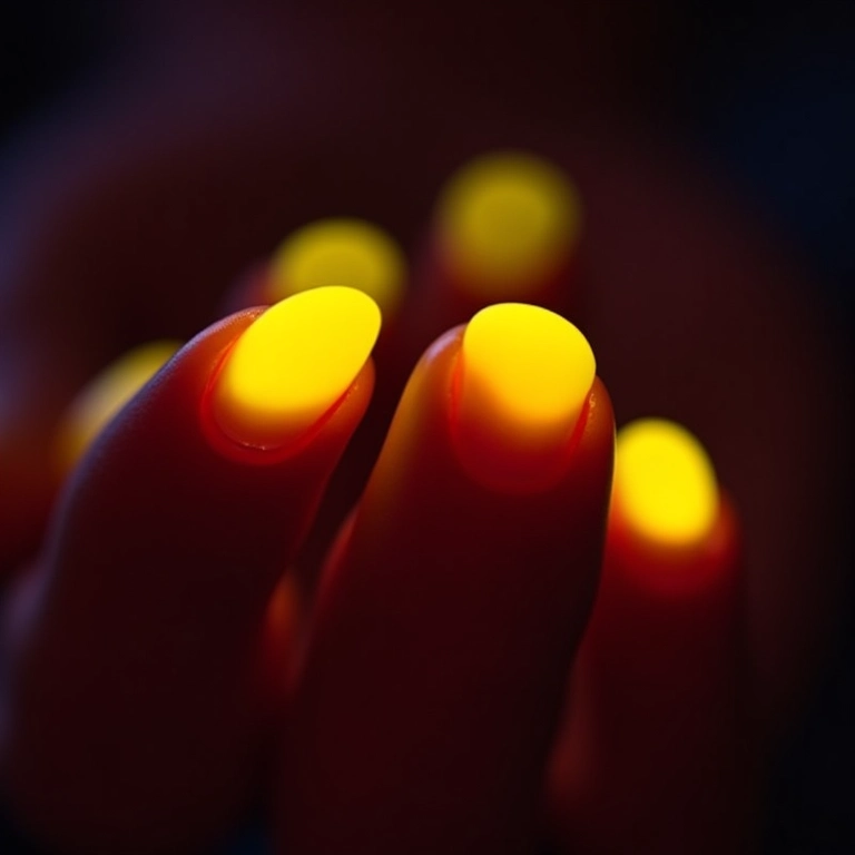 Unhas amarelas neon, destaque e ousadia para looks vibrantes.