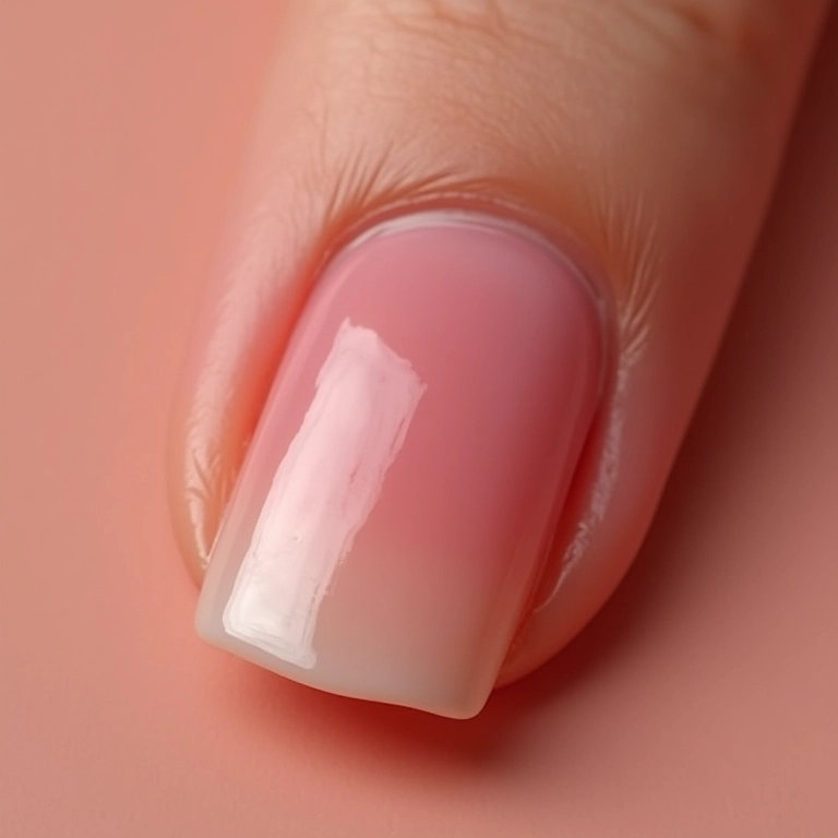 Unhas bem cuidadas e esmaltadas.