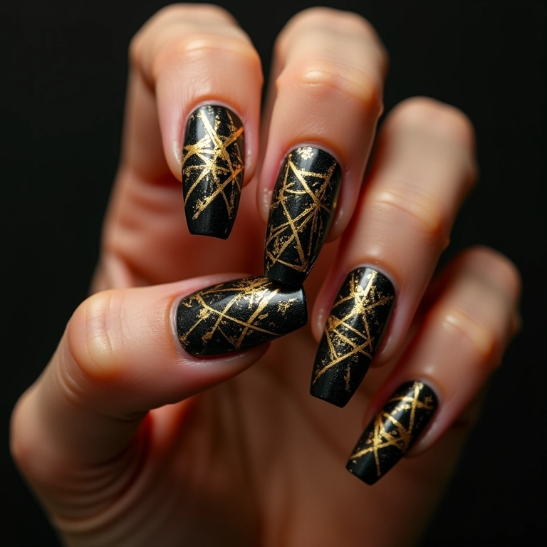 Unhas com a estética do álbum Starboy.