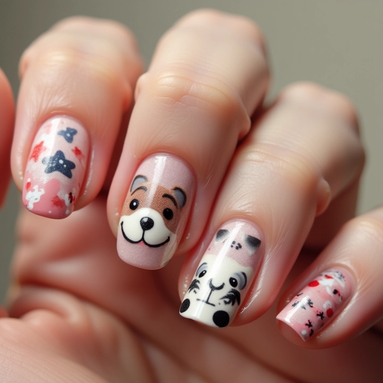 Unhas com adesivos temáticos: praticidade e estilo ao seu alcance.