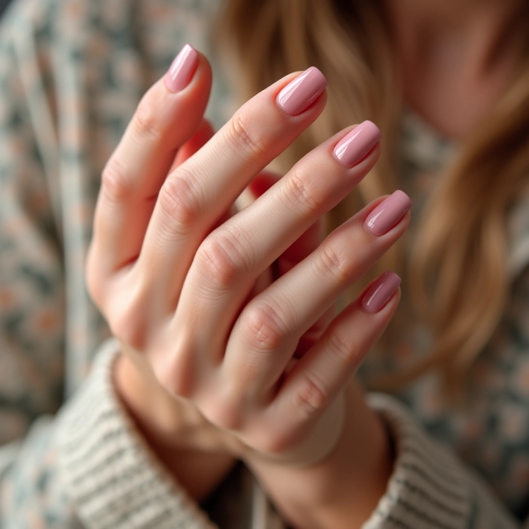 Unhas com cores clássicas.