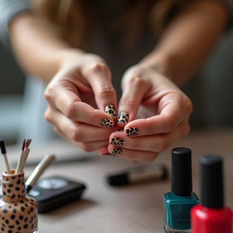 Unhas com estampa de onça: popularidade e estilo em destaque.