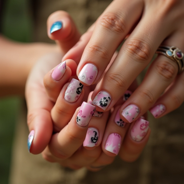 Unhas com filha única decorada, destaque e personalidade.