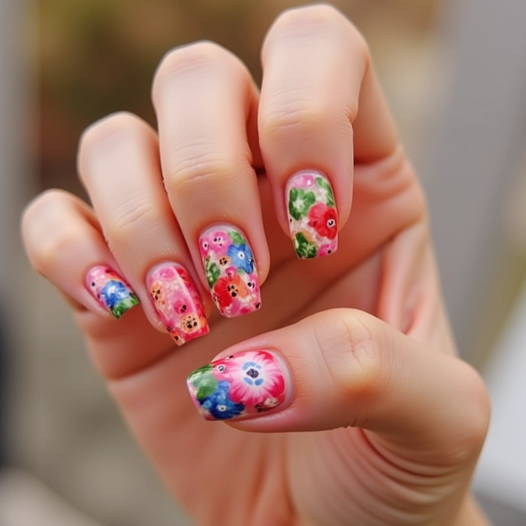 Unhas com filha única decorada, um toque especial e moderno.