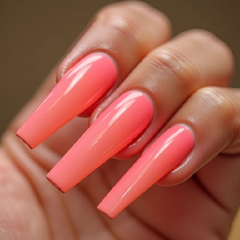 Unhas com francesinha diagonal.