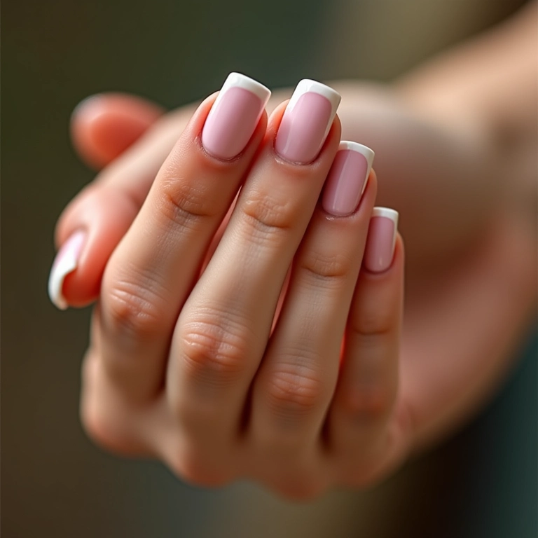 Unhas com francesinha invertida, modernidade e estilo.