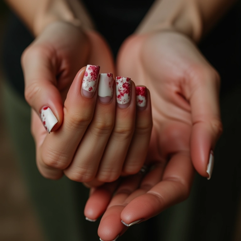 Unhas com francesinha repaginada e moderna.