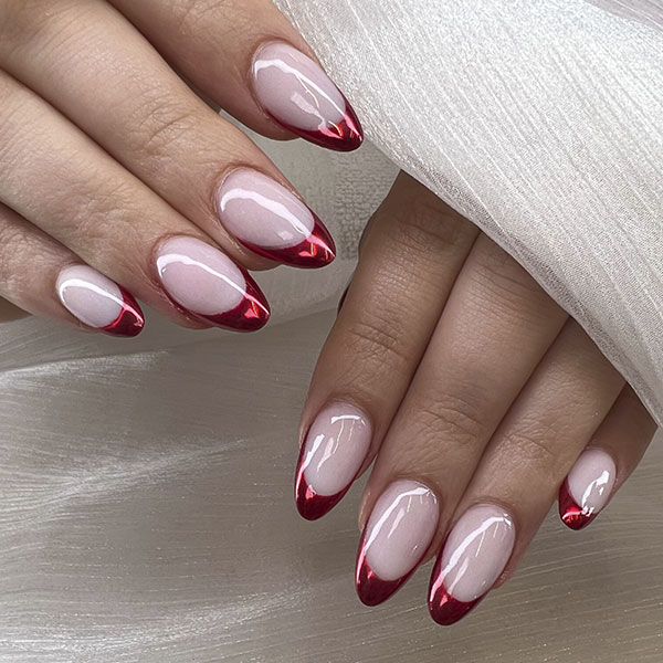Unhas com francesinha vermelha: ideias ...