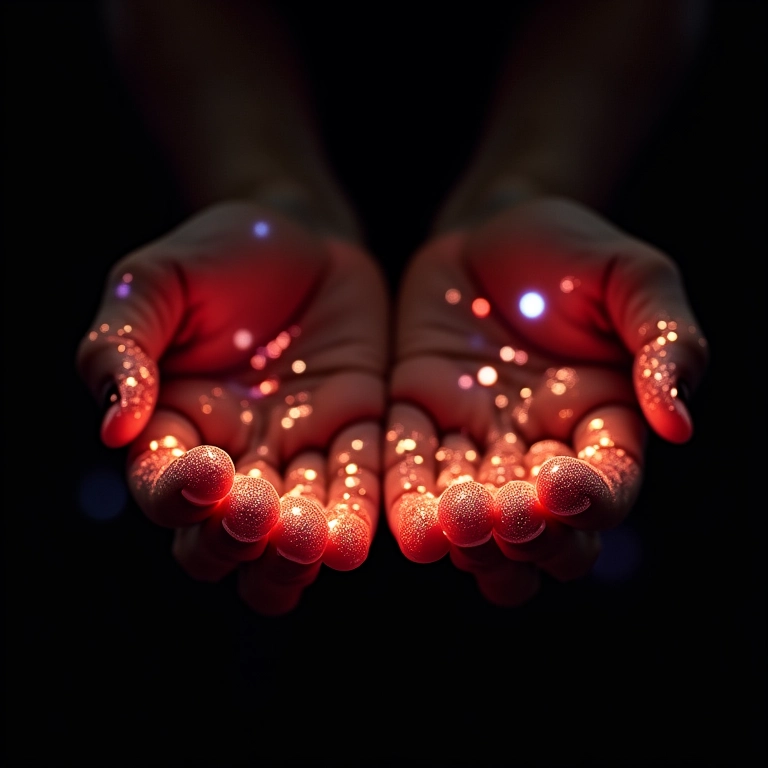 Unhas com glitter brilhante para um visual glamouroso e festivo.