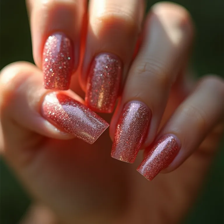 Unhas com glitter e brilho, perfeitas para arrasar em qualquer ocasião.