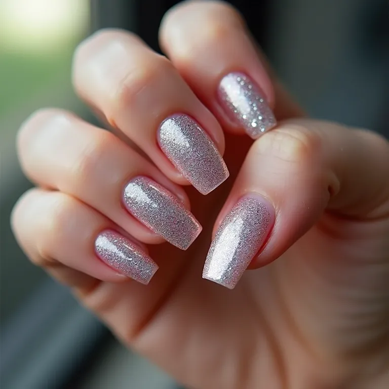 Unhas com glitter e efeitos especiais em PNG.