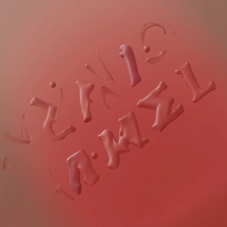 Unhas com letras em degradê, um efeito moderno e sofisticado.
