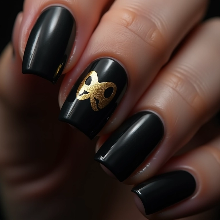 Unhas com o logo XO do The Weeknd pintado à mão.