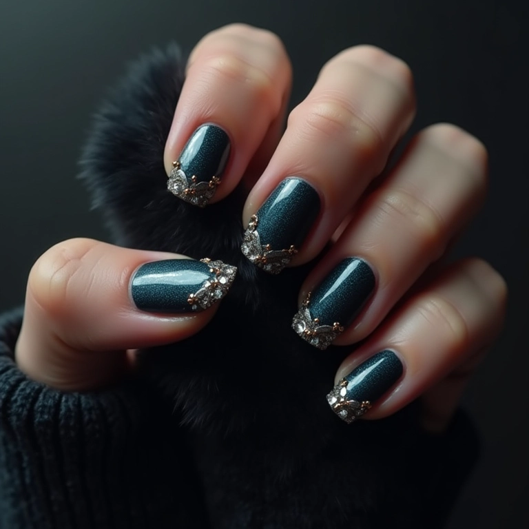 Unhas com o visual do The Weeknd no clipe Heartless.