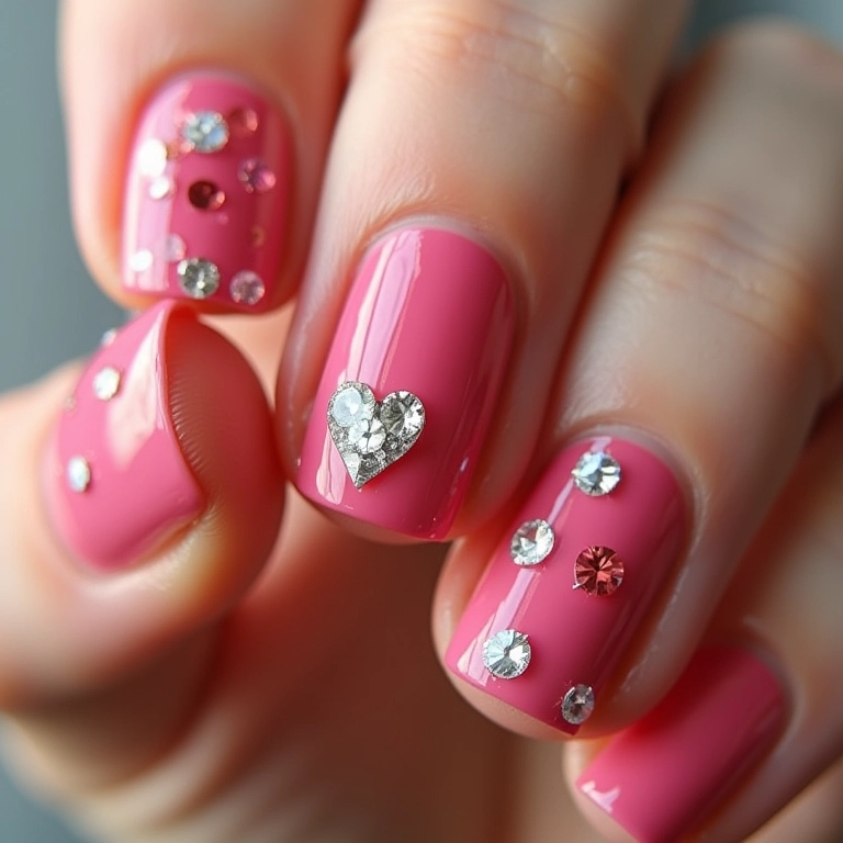 Unhas com pedrinhas temáticas: expresse sua paixão!