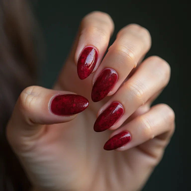 Unhas com sangue escorrendo, para as mais ousadas no Halloween.