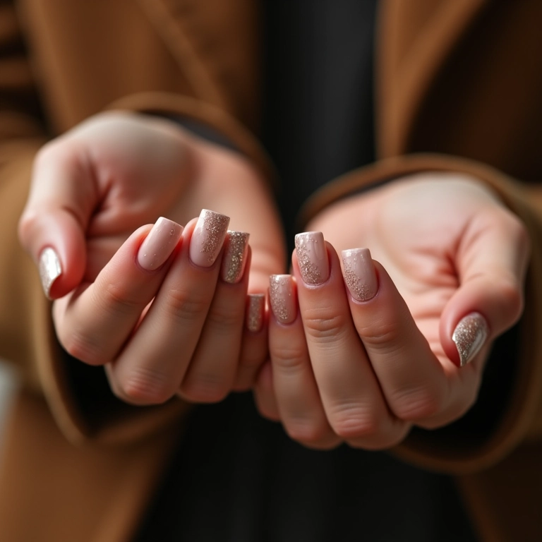 Unhas com tons terrosos e neutros para um visual country discreto.