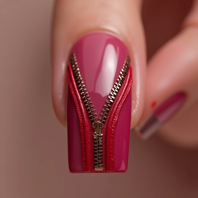 Unhas com zíper e filha única.