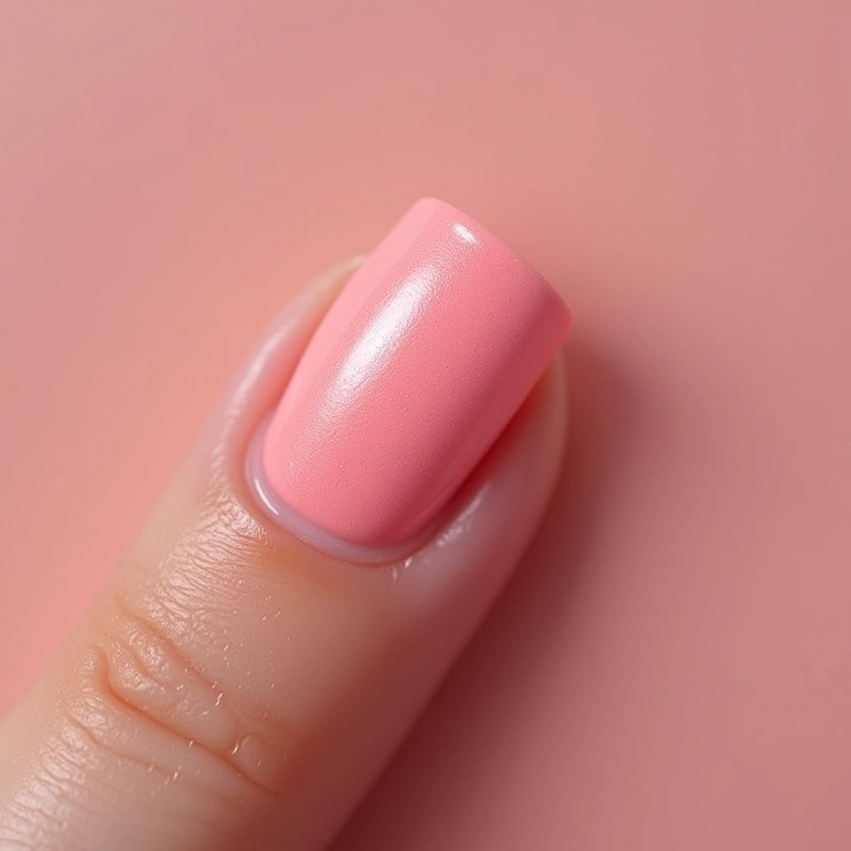 Unhas curtas com efeito esponjado.